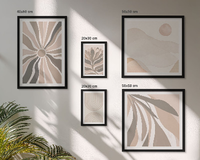 Conjunto de 5 quadros decorativos Composições elegantes da natureza