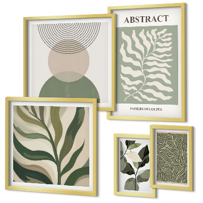 Galeria de parede Padrões abstratos de plantas