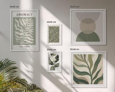 Galeria de parede Padrões abstratos de plantas