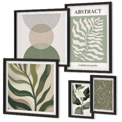 Galeria de parede Padrões abstratos de plantas