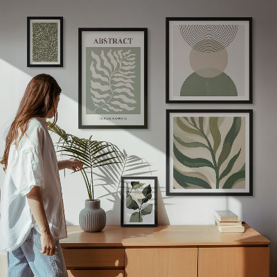 Galeria de parede Padrões abstratos de plantas