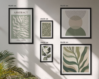 Galeria de parede Padrões abstratos de plantas