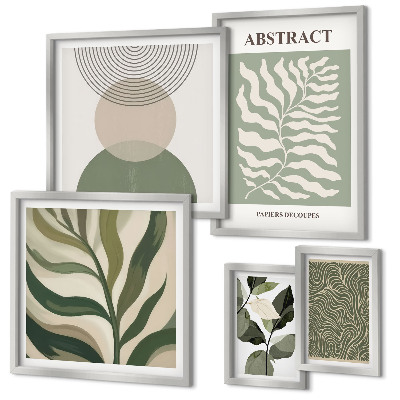 Galeria de parede Padrões abstratos de plantas