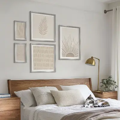 Galeria de quadros para parede decoração elegante com geometria da natureza