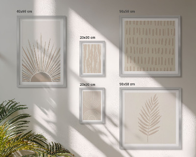 Parede galeria de quadros Decorações elegantes com geometria da natureza