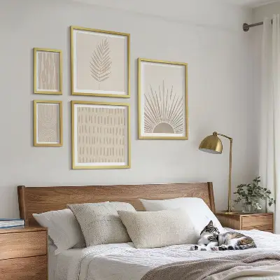 Galeria de quadros para parede decoração elegante com geometria da natureza