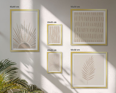Parede galeria de quadros Decorações elegantes com geometria da natureza