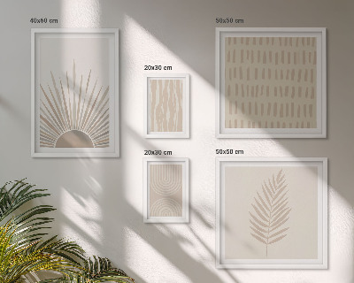 Parede galeria de quadros Decorações elegantes com geometria da natureza