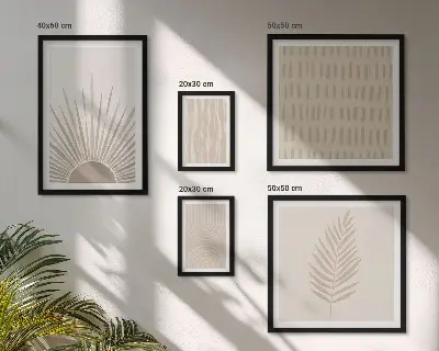 Galeria de quadros para parede decoração elegante com geometria da natureza