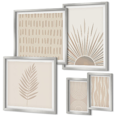 Parede galeria de quadros Decorações elegantes com geometria da natureza