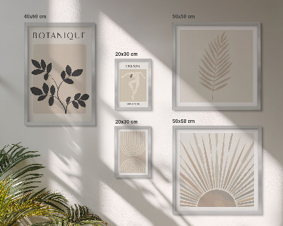 Conjunto de 5 quadros com moldura Decorações geométricas florais elegantes