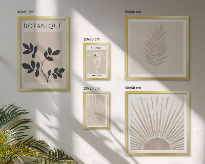Conjunto de 5 quadros com moldura Decorações geométricas florais elegantes