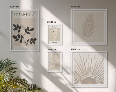 Conjunto de 5 quadros com moldura Decorações geométricas florais elegantes