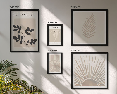 Conjunto de 5 quadros com moldura Decorações geométricas florais elegantes