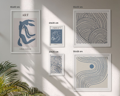 Parede galeria de quadros Linhas abstratas modernas
