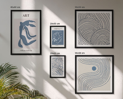 Parede galeria de quadros Linhas abstratas modernas