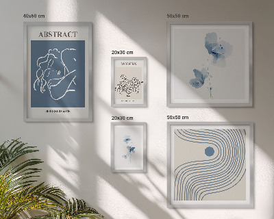 Conjunto de 5 quadros decorativos Estilo moderno abstrato de florista