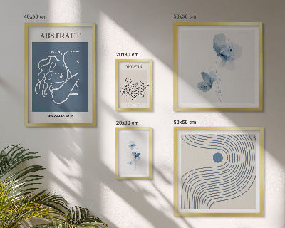 Conjunto de 5 quadros decorativos Estilo moderno abstrato de florista