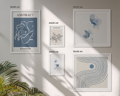Conjunto de 5 quadros decorativos Estilo moderno abstrato de florista