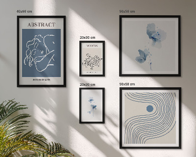 Conjunto de 5 quadros decorativos Estilo moderno abstrato de florista