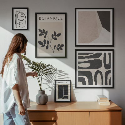 Galeria de parede Gráficos minimalistas elegantes