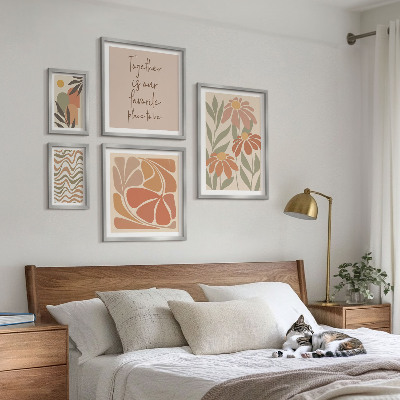 Parede galeria de quadros Decorações elegantes com flores da natureza