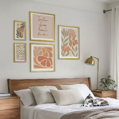 Parede galeria de quadros Decorações elegantes com flores da natureza