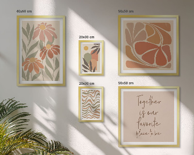 Parede galeria de quadros Decorações elegantes com flores da natureza