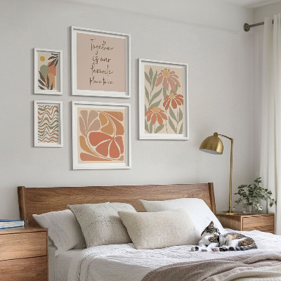 Parede galeria de quadros Decorações elegantes com flores da natureza