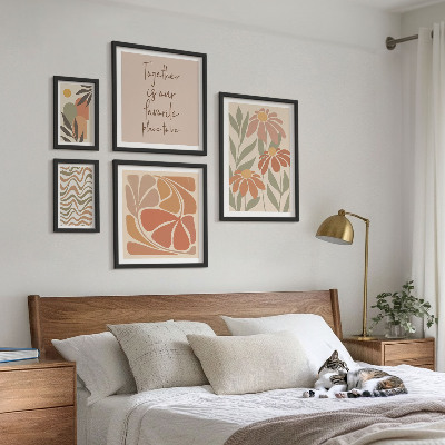 Parede galeria de quadros Decorações elegantes com flores da natureza