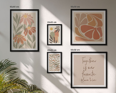 Parede galeria de quadros Decorações elegantes com flores da natureza
