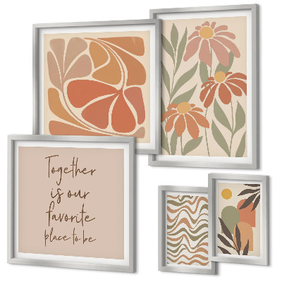 Parede galeria de quadros Decorações elegantes com flores da natureza