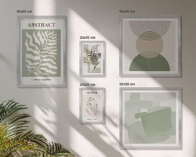 Conjunto de 5 quadros com moldura Arranjos de plantas elegantes