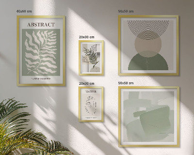 Conjunto de 5 quadros com moldura Arranjos de plantas elegantes