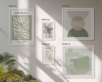 Conjunto de 5 quadros com moldura Arranjos de plantas elegantes