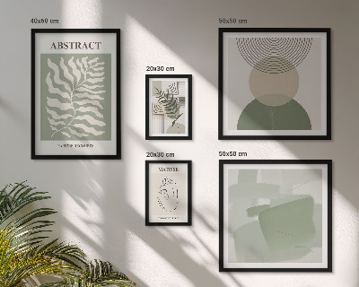 Conjunto de 5 quadros com moldura Arranjos de plantas elegantes