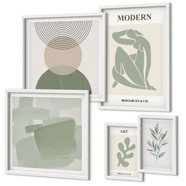 Galeria de parede Estilo moderno com abstração