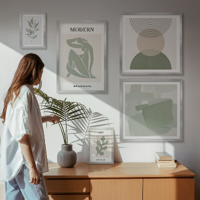Galeria de parede Estilo moderno com abstração