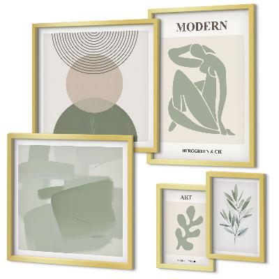 Galeria de parede Estilo moderno com abstração