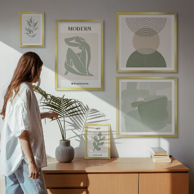 Galeria de parede Estilo moderno com abstração