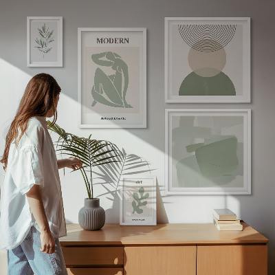 Galeria de parede Estilo moderno com abstração