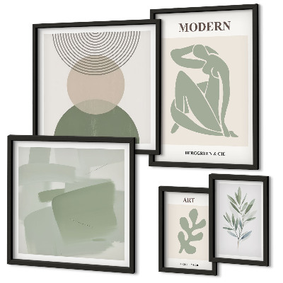 Galeria de parede Estilo moderno com abstração