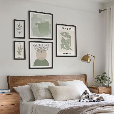 Galeria de parede Estilo moderno com abstração
