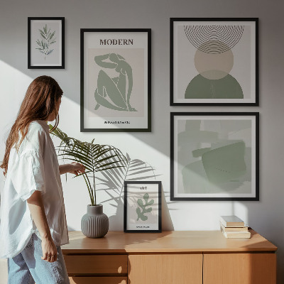 Galeria de parede Estilo moderno com abstração