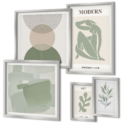 Galeria de parede Estilo moderno com abstração