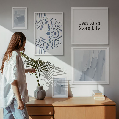 Parede galeria de quadros Gráficos minimalistas modernos