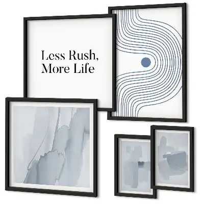 Galeria de quadros para parede com gráficos minimalistas modernos