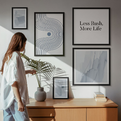 Parede galeria de quadros Gráficos minimalistas modernos