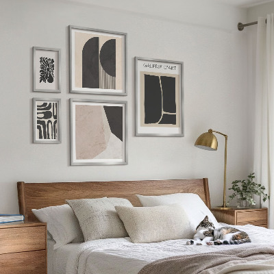 Parede galeria de quadros Gráficos minimalistas elegantes