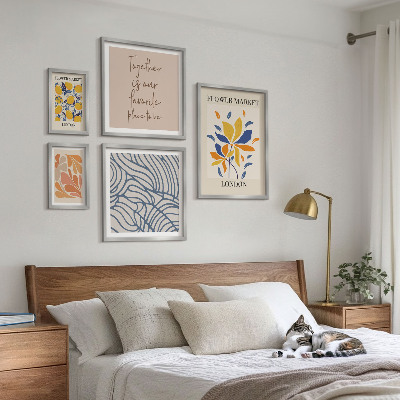 Galeria de parede Motivos florais Inscrições de Londres